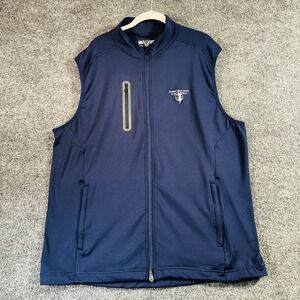 Levelwear Robert Trent Jones Golf Trail Vest Men's Large Blue Double Zip Outdoor